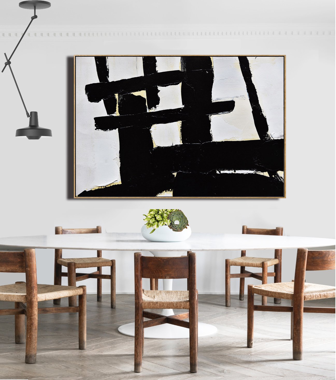 Horizontal Palette Knife Minimalist Art #C24Z - Click Image to Close